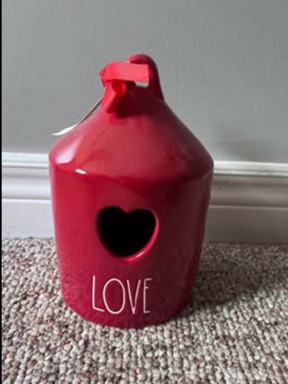 Rae Dunn Love Red Birdhouse